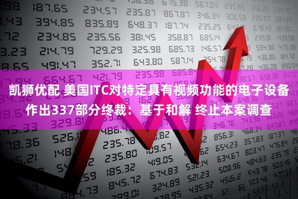 凯狮优配 美国ITC对特定具有视频功能的电子设备作出337部分终裁：基于和解 终止本案调查