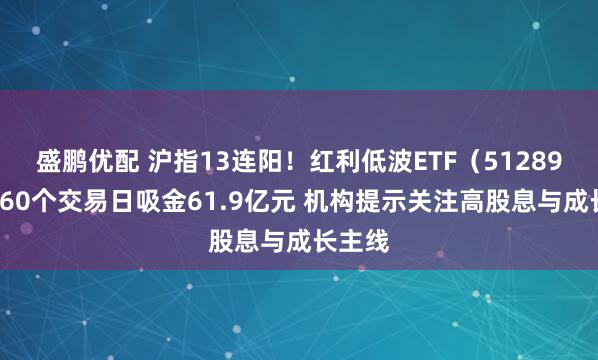 盛鹏优配 沪指13连阳！红利低波ETF（512890）近60个交易日吸金61.9亿元 机构提示关注高股息与成长主线